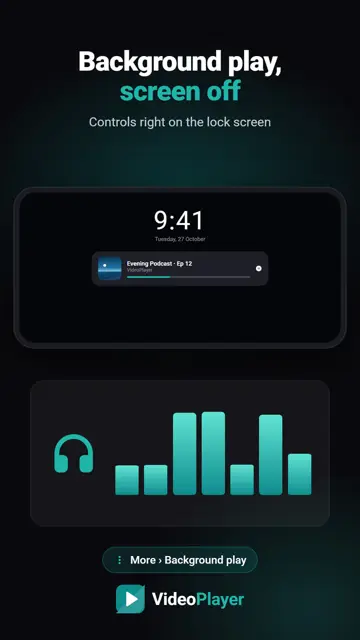 VideoPlayer background play with media controls on the lock screen